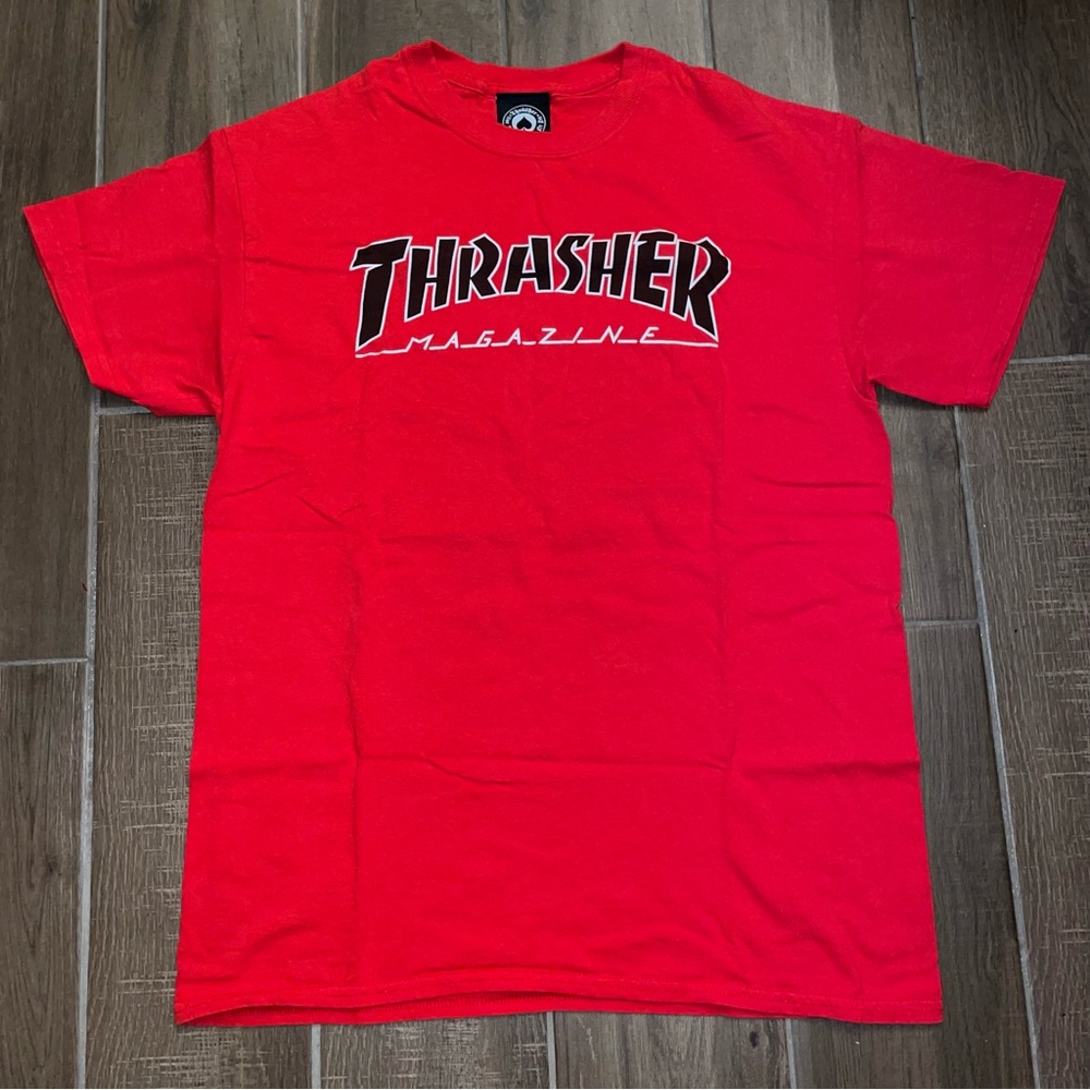 Thrasher Magazine logo red t shirt